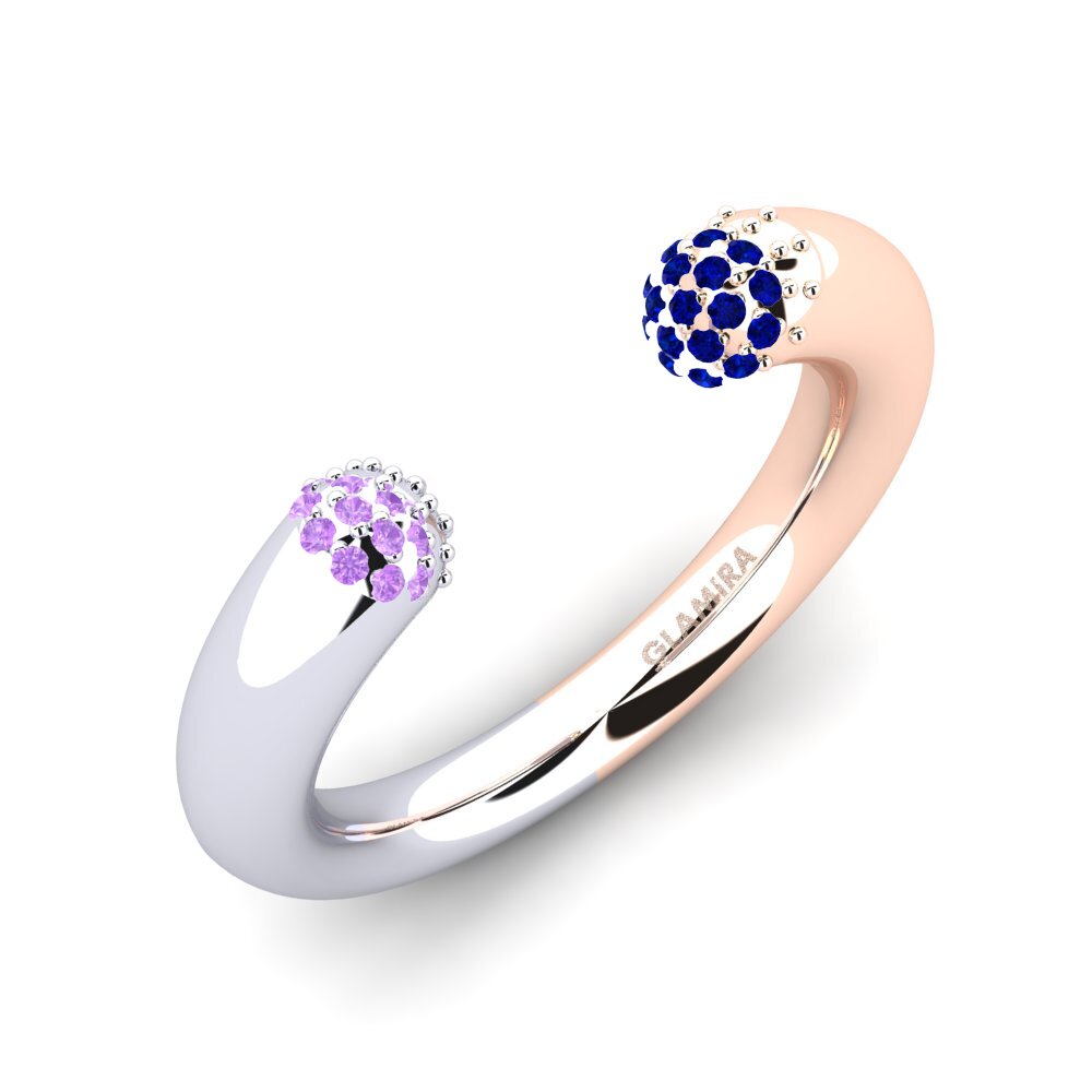 14K Wit & Rood Goud Amethist Ringen Delmore