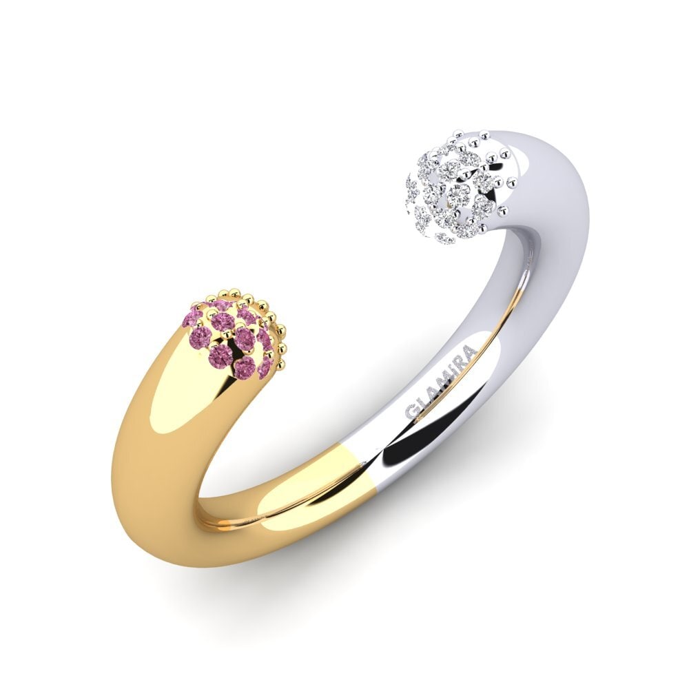9ct Yellow & White Gold Rhodolite Garnet Ring Delmore