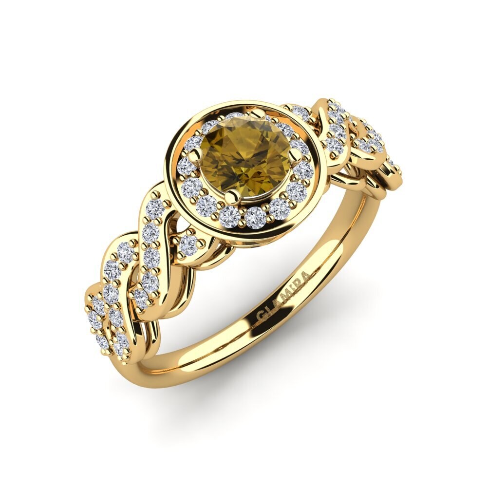 Brown Zircon Engagement Ring Elaina