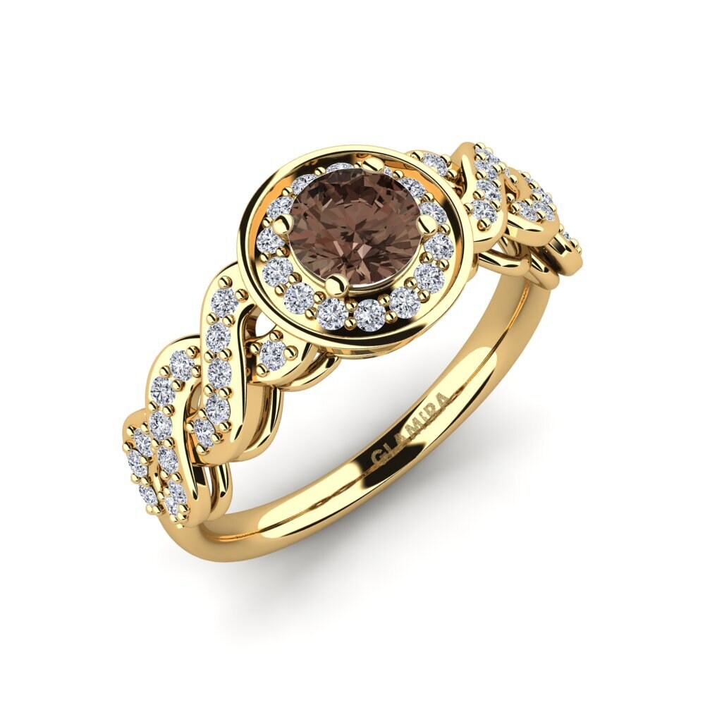 Smoky Quartz Engagement Ring Elaina