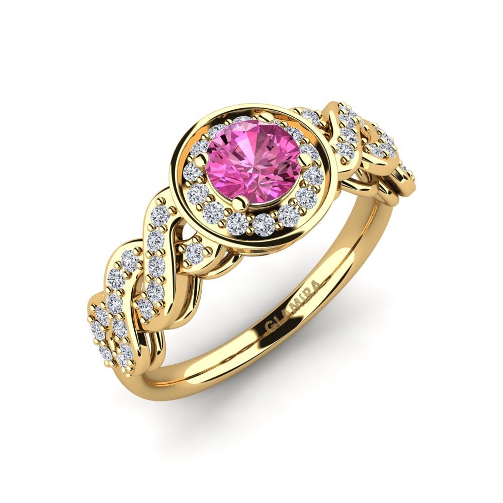 Pink Topaz Engagement Ring Elaina