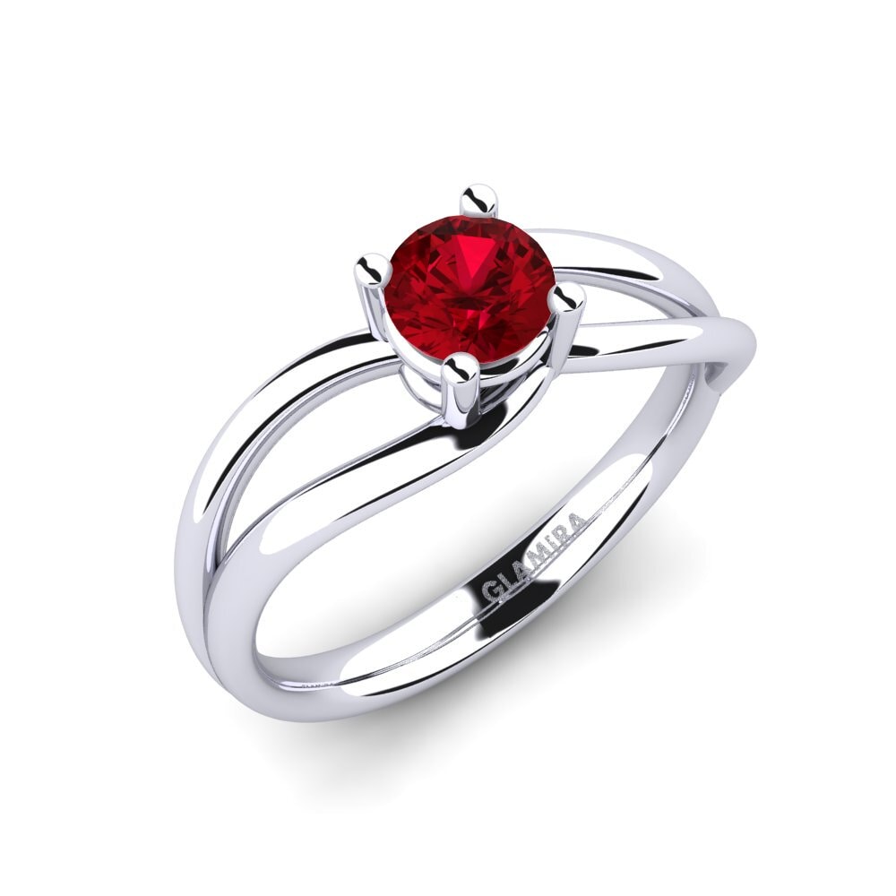 Circonita Roja Anillo de compromiso Federica
