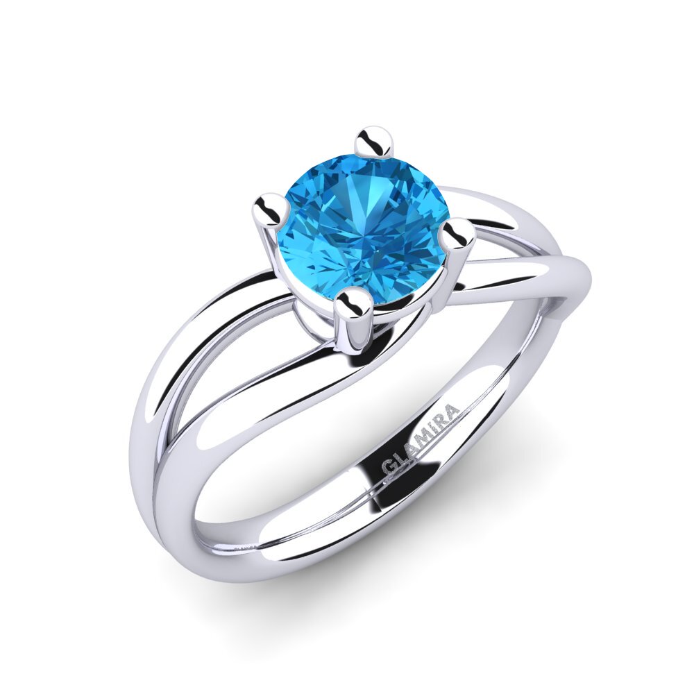 Blue Topaz Engagement Ring Federica 1.00 crt