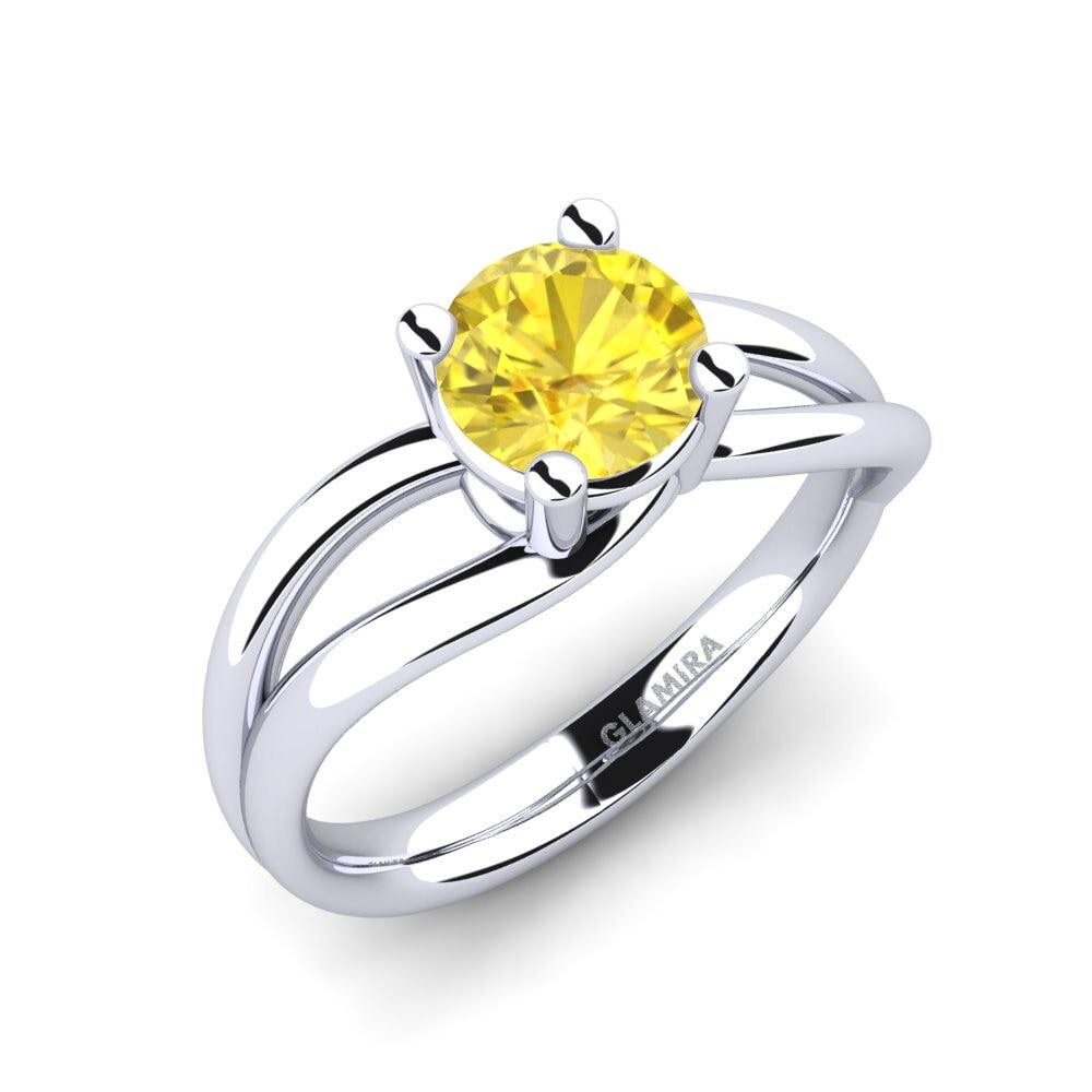 Yellow Sapphire Engagement Ring Federica 1.00 crt