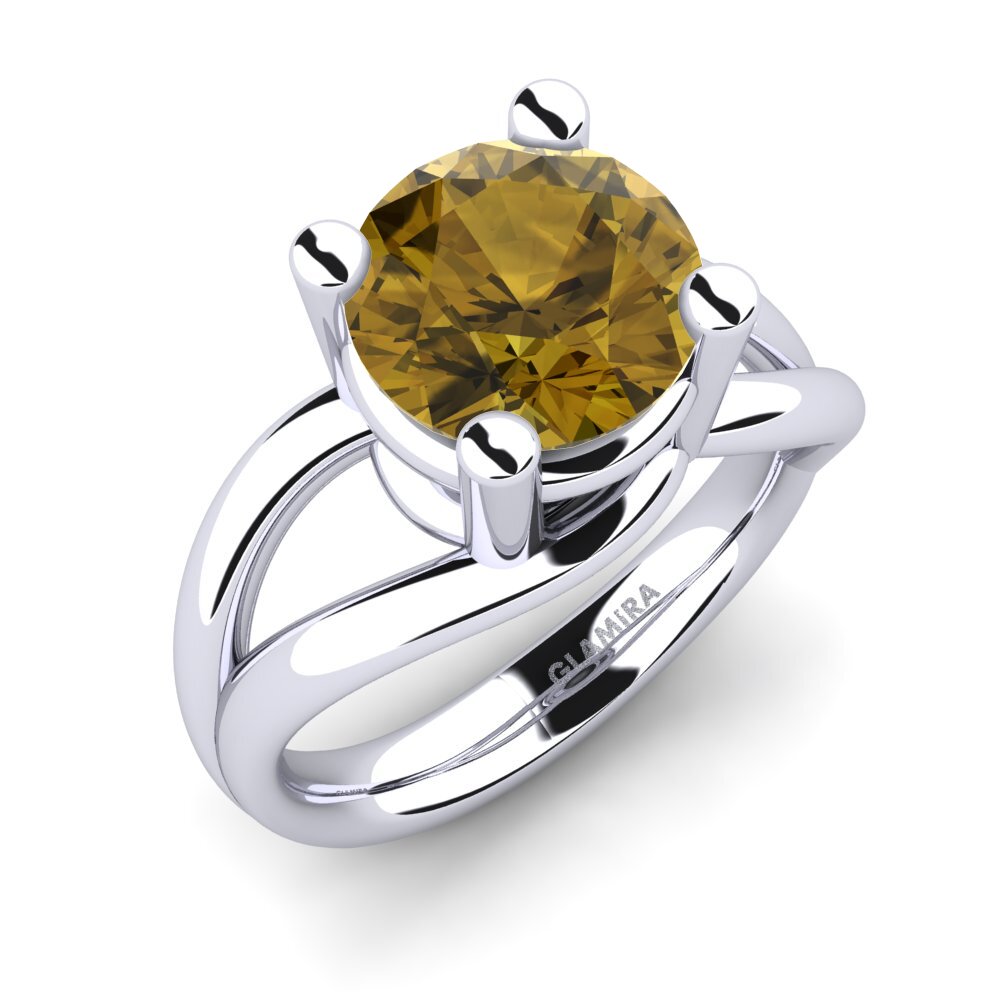 Brown Zircon Engagement Ring Federica 3.00 crt