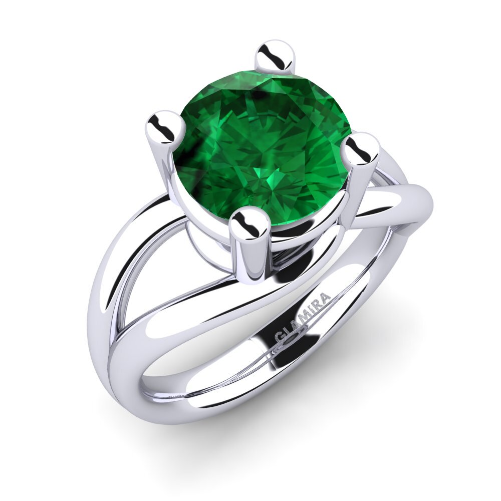 Emerald (Lab Created) Engagement Ring Federica 3.00 crt