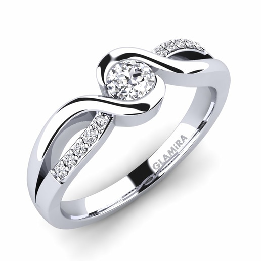 Ring Dahlia 0.25crt 585 White Gold & Diamond