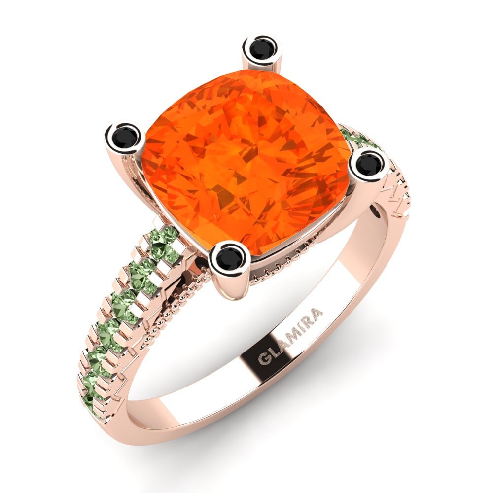 14ct Rose Gold Fire Opal Engagement Ring Daphne
