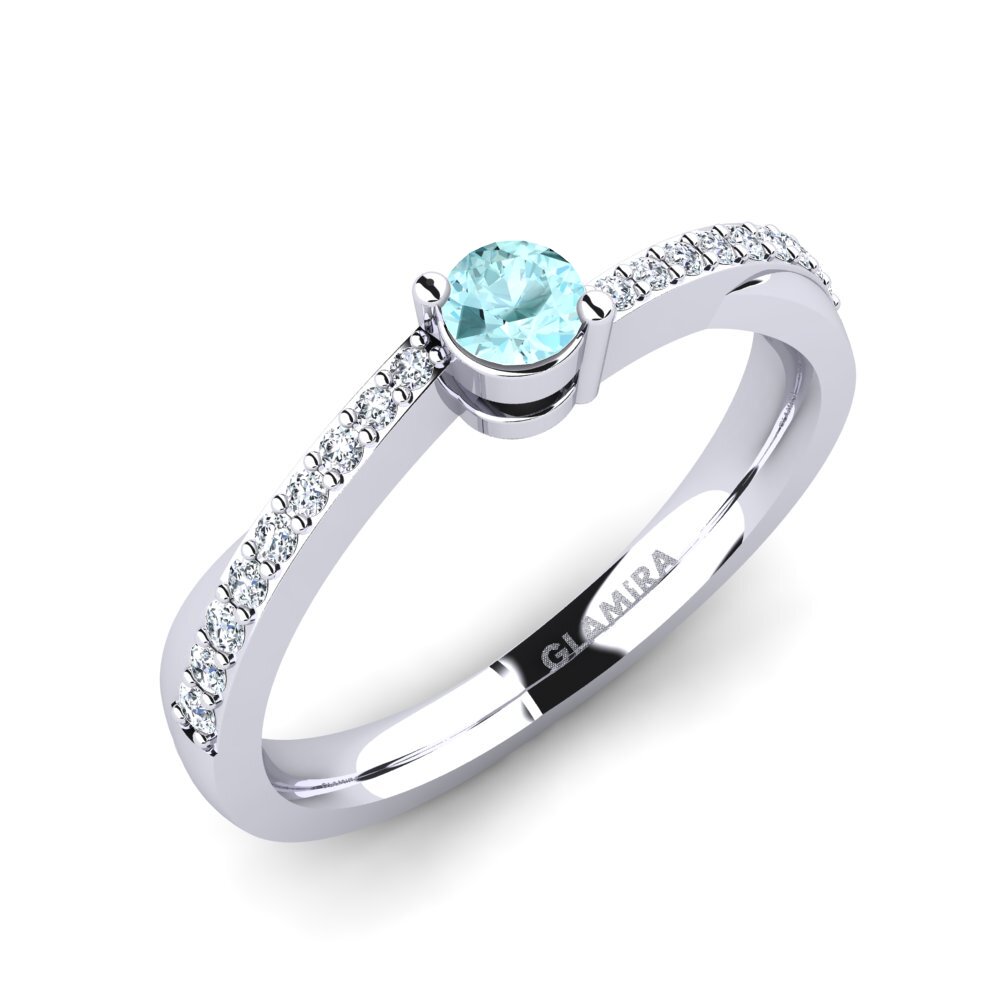 Aquamarine Engagement Ring Gemma 0.16 crt