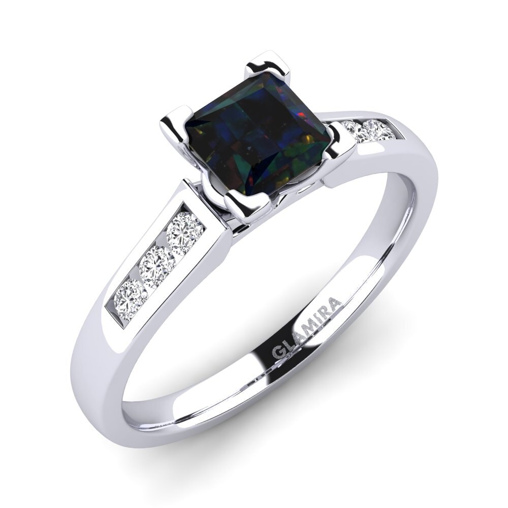 Black Opal Engagement Ring Emilia 0.93crt
