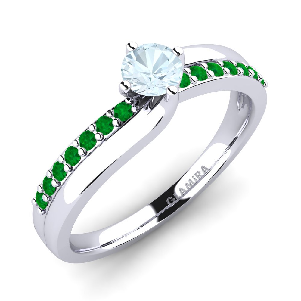 Aguamarina Anillo de compromiso Lia