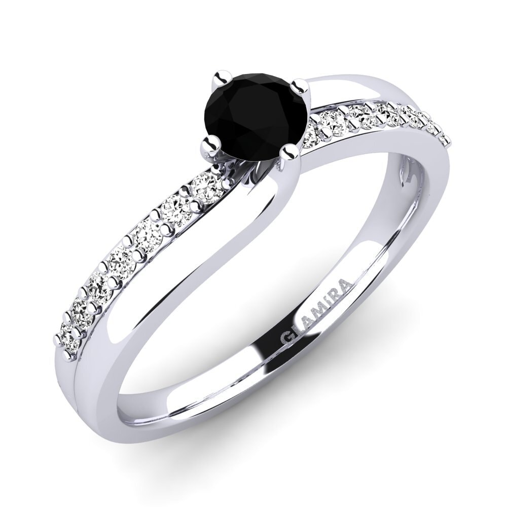 Black Onyx Diamonds Ring Lia
