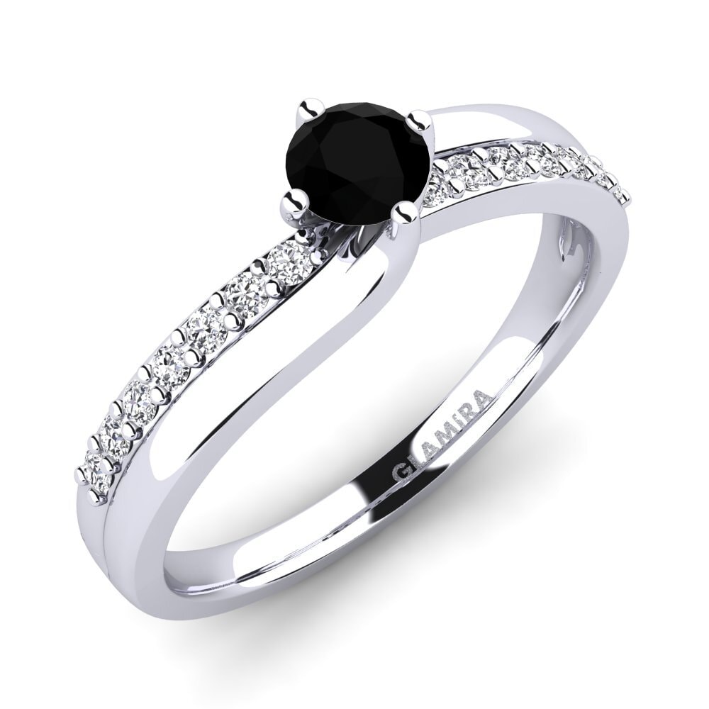 Black Sapphire Diamonds Ring Lia