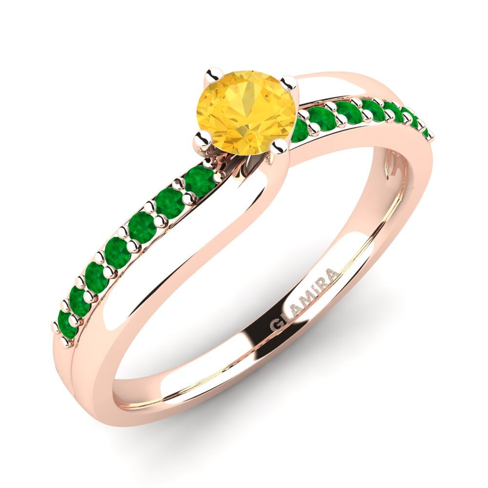 18ct Rose Gold Diamonds Ring Lia