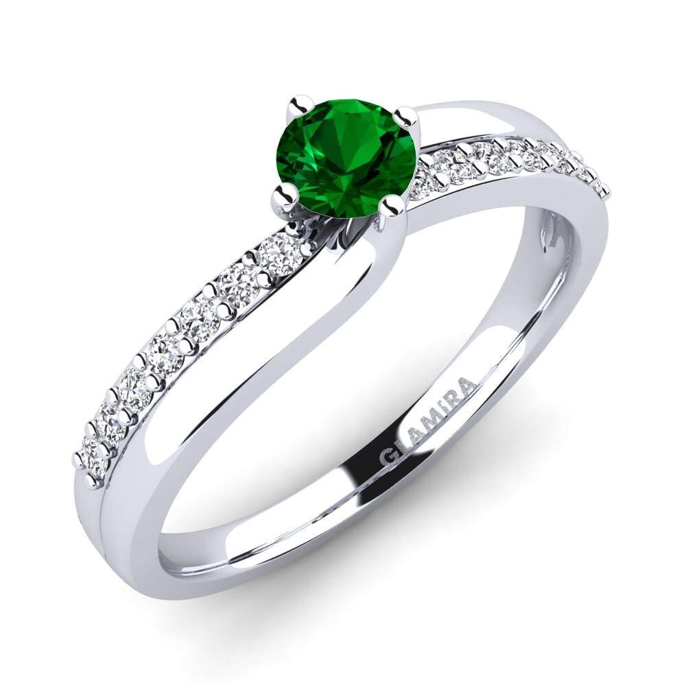 Green Zirconia Diamonds Ring Lia