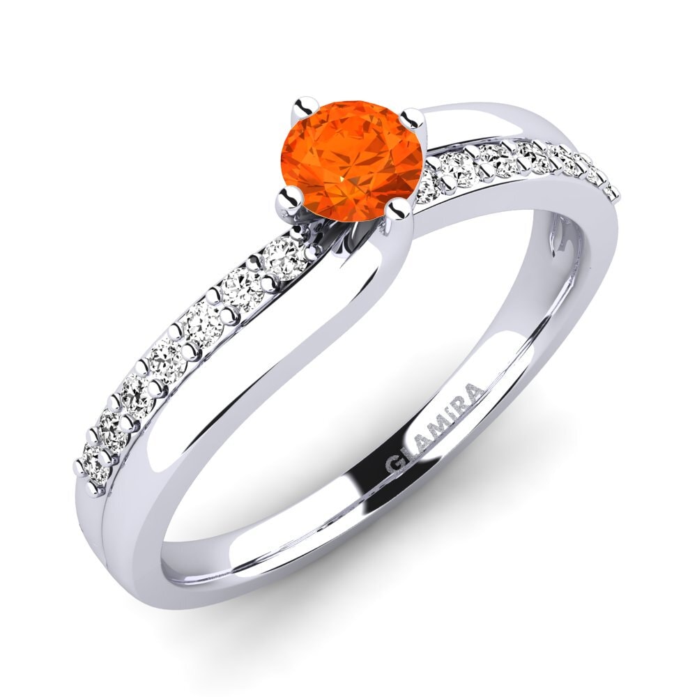 Fire-Opal Diamonds Ring Lia
