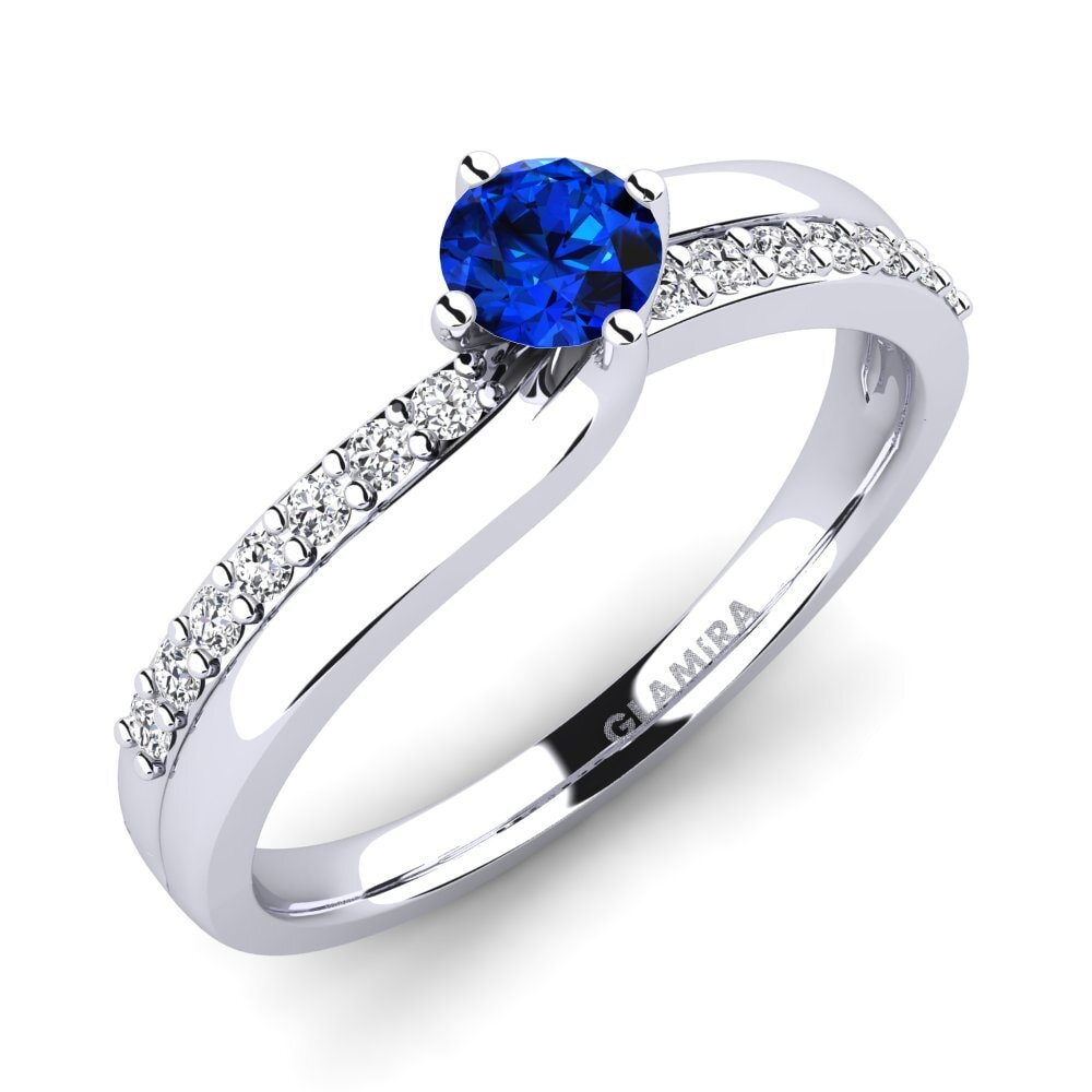 Sapphire (Lab Created) Diamonds Ring Lia