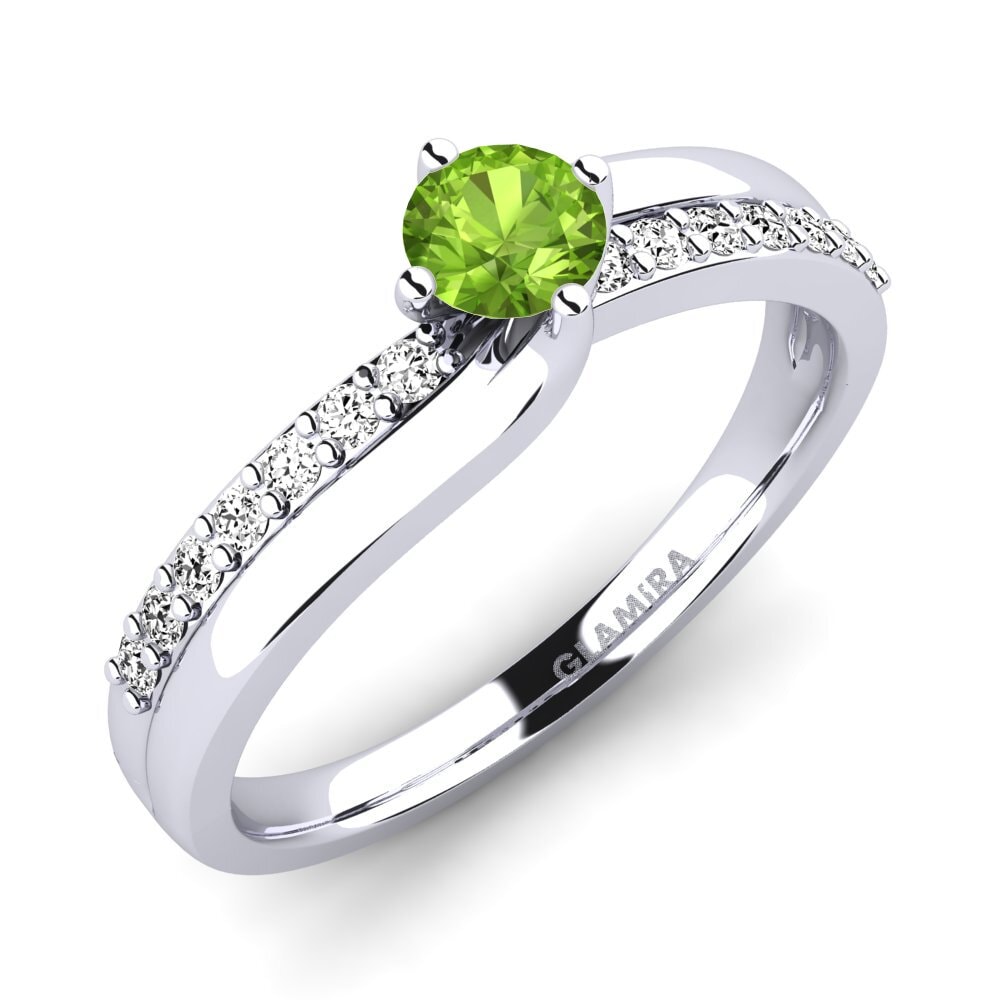 Peridot Diamonds Ring Lia