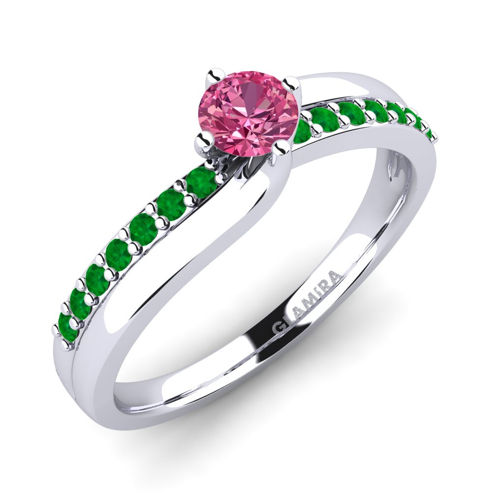 Pink Tourmaline Diamonds Ring Lia