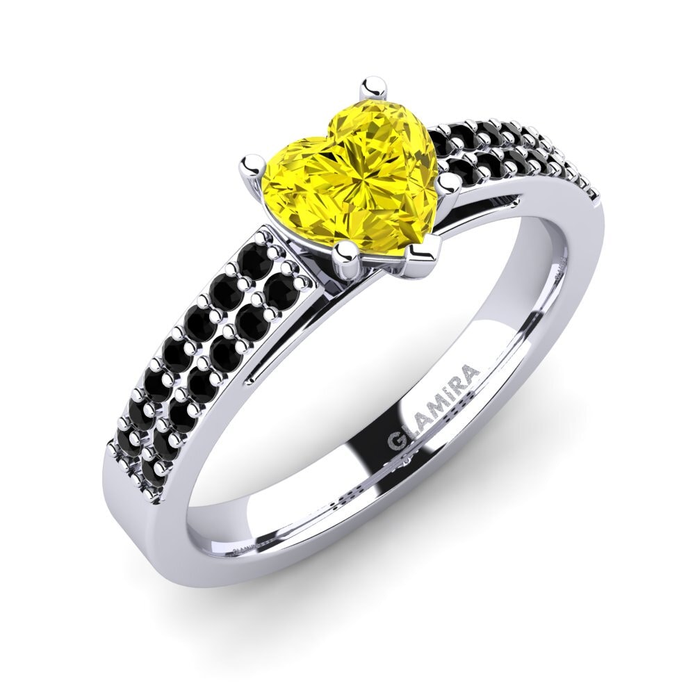 950 Platinum Yellow Diamond Engagement Ring Shirley