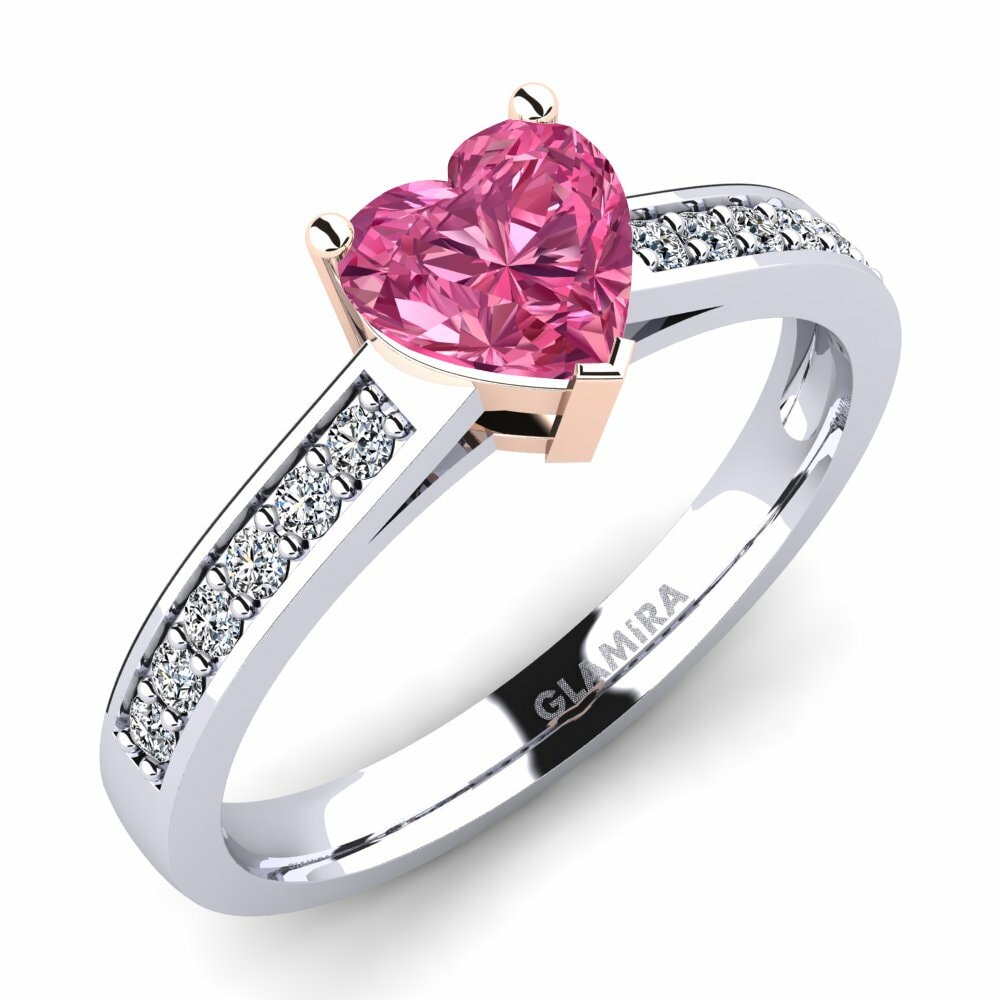 Pink tourmaline heart ring hot sale