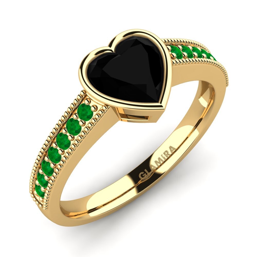 Black Sapphire Engagement Ring Chole