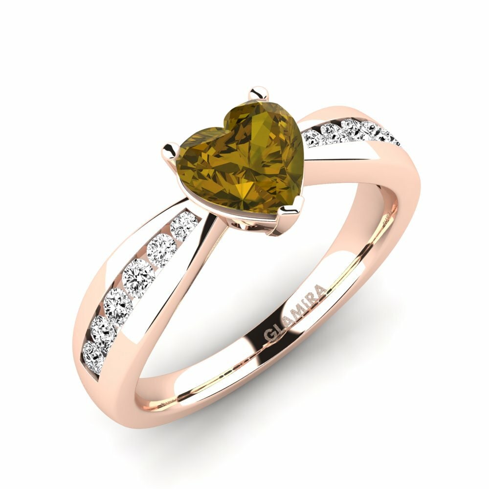 Bague de fiançailles Nicole Zircon Brun