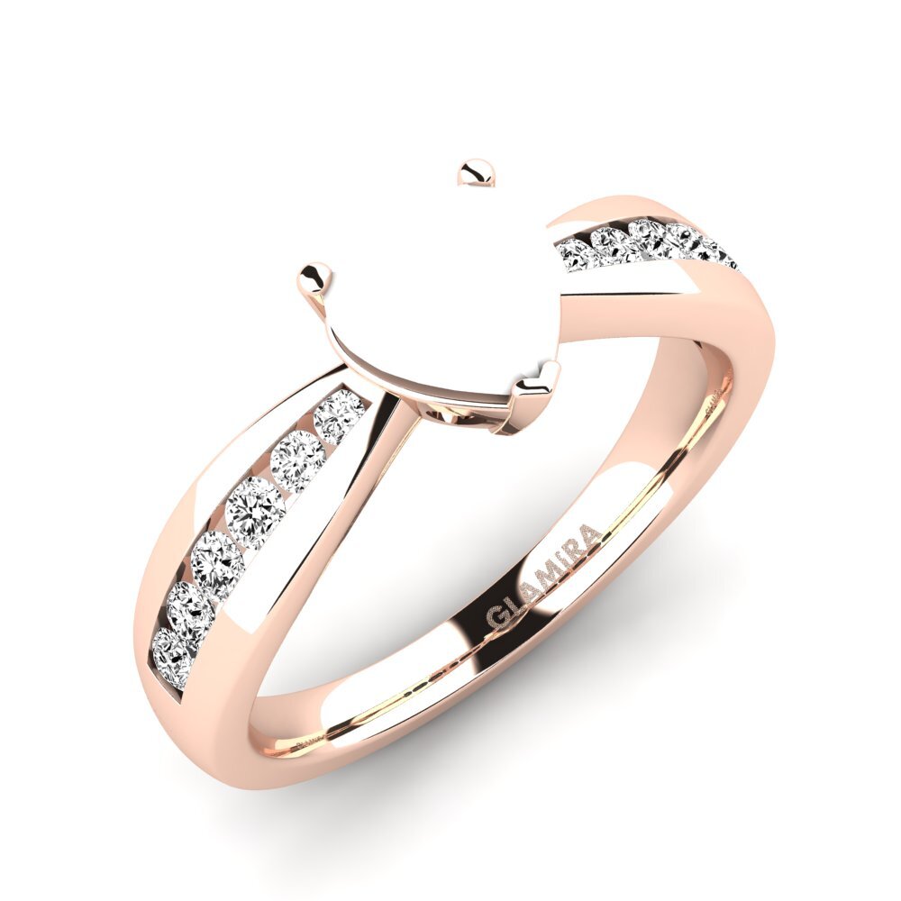 Bague Vintage Couleur Argent Taille 62, Cristal Rose Imposant – Occasion, état Impeccable