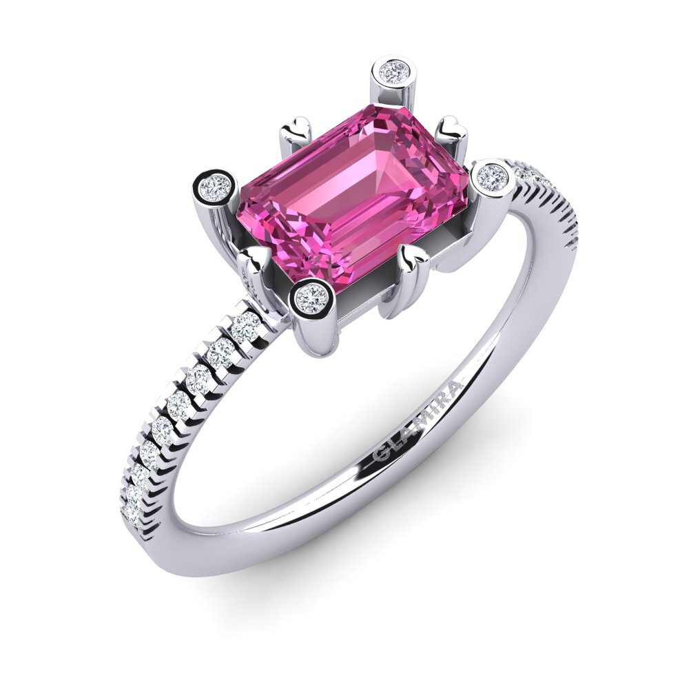 Pink Topaz Engagement Ring Margarita