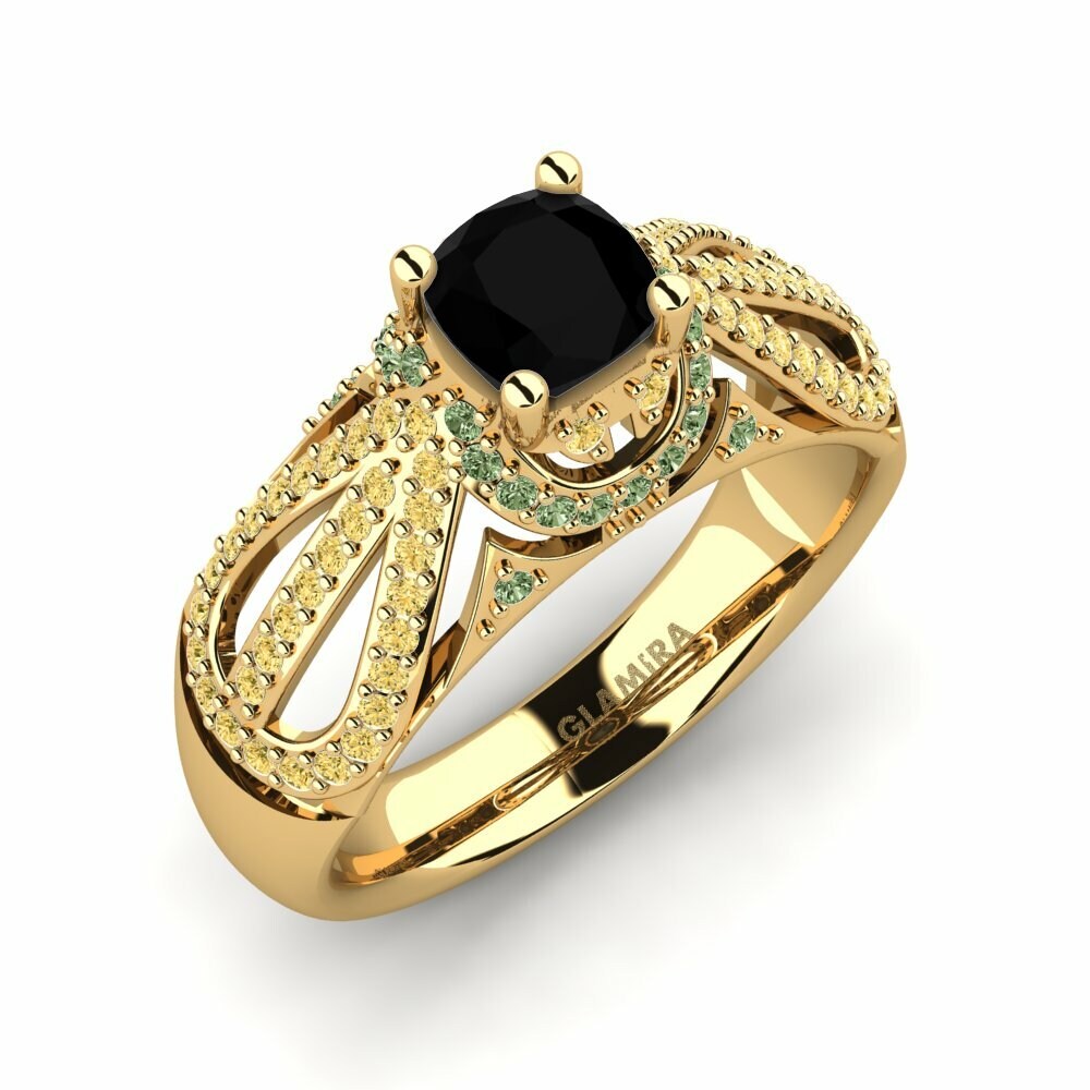 Black Diamond Engagement Ring Guerline