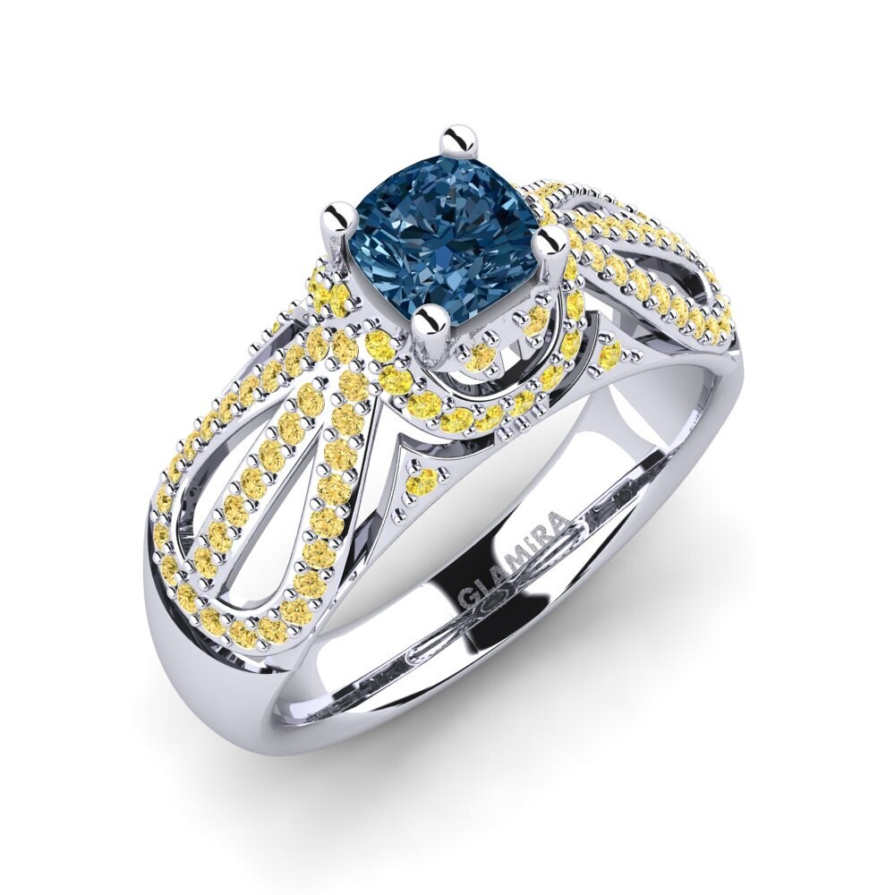 9k White Gold Engagement Ring Guerline