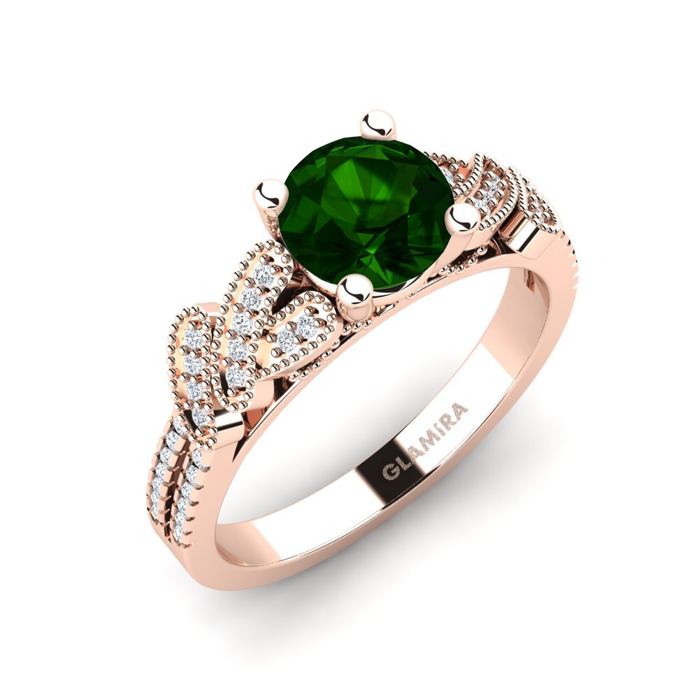 Tourmaline Verte Bague de fiançailles Gunilla