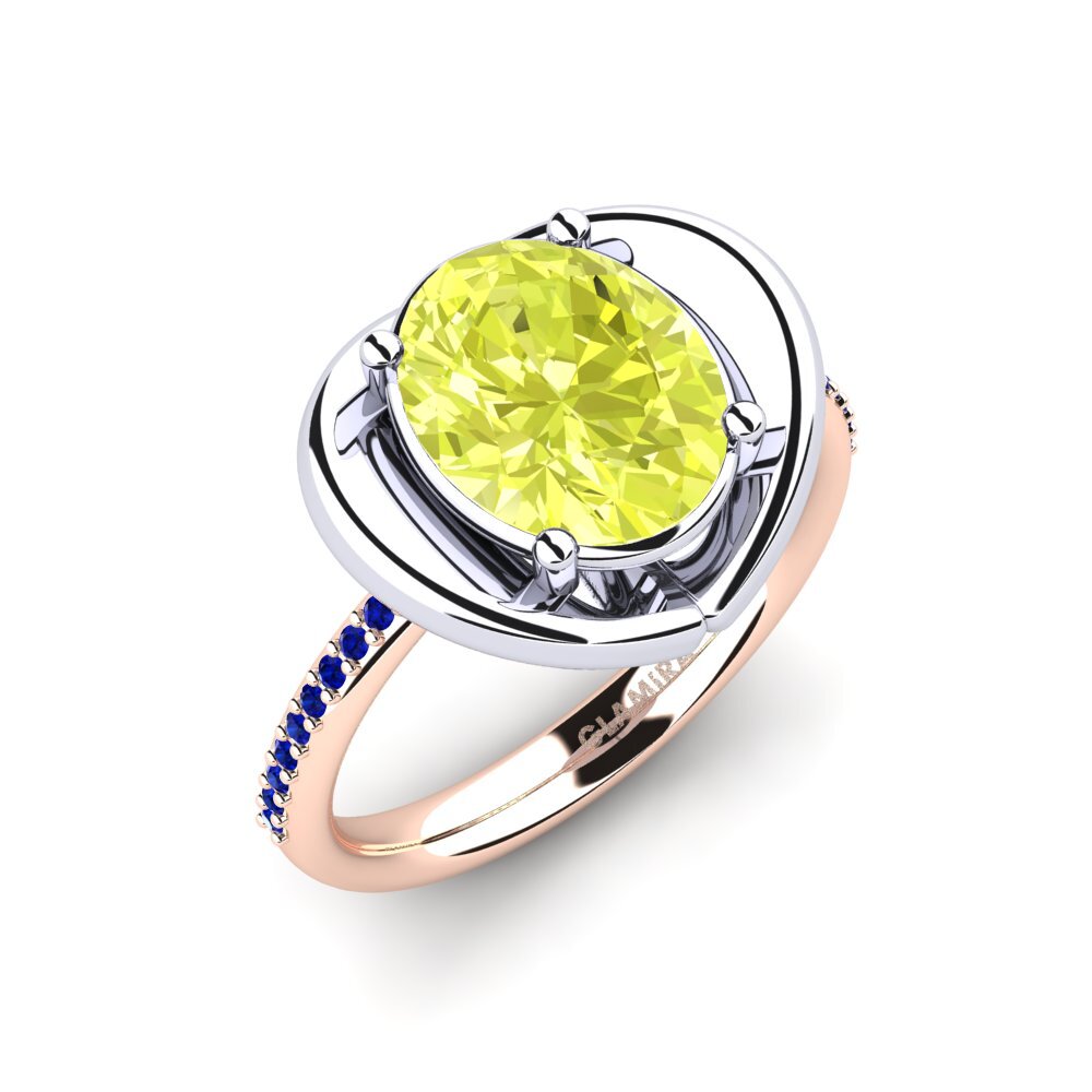 14K Rood & Wit Goud Lemonkwarts Verlovingsring Johila