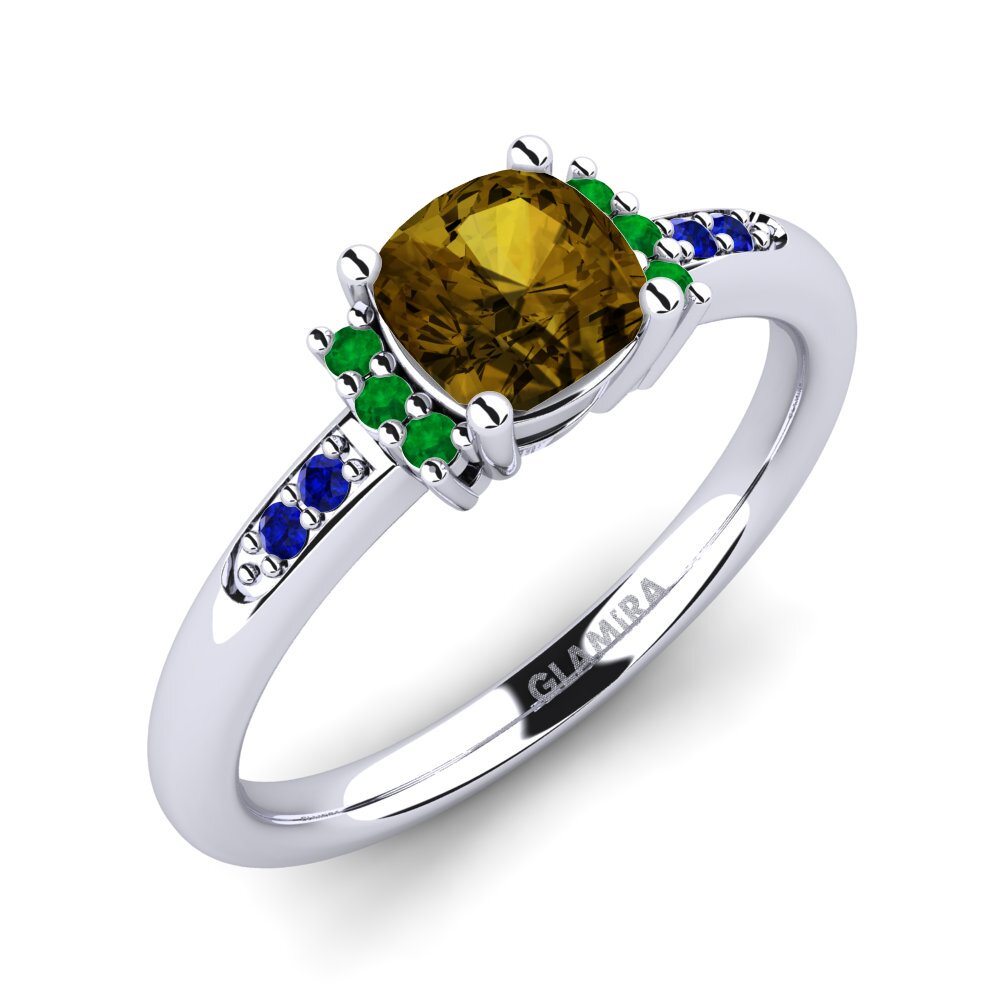 Brown Zircon Engagement Ring Lenny