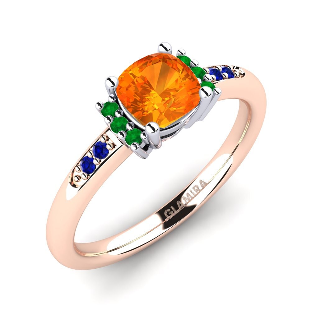 14ct Rose / White Gold Engagement Ring Lenny