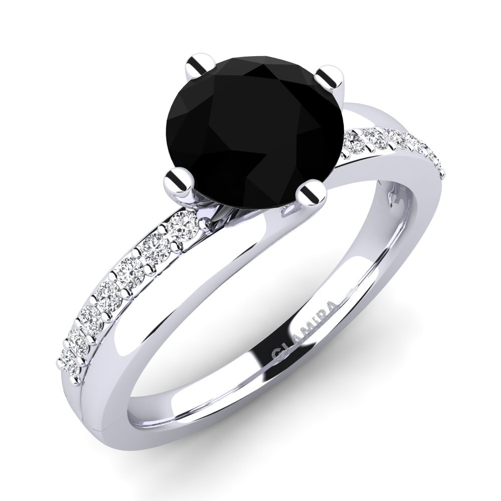Black Diamond Engagement Ring Lia 2.0crt