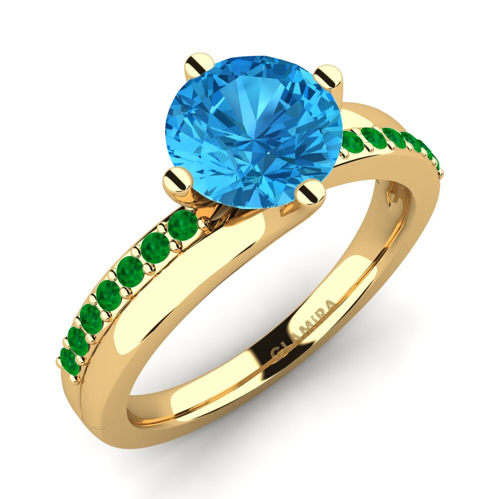 18K Yellow Gold Engagement Ring Lia 2.0crt