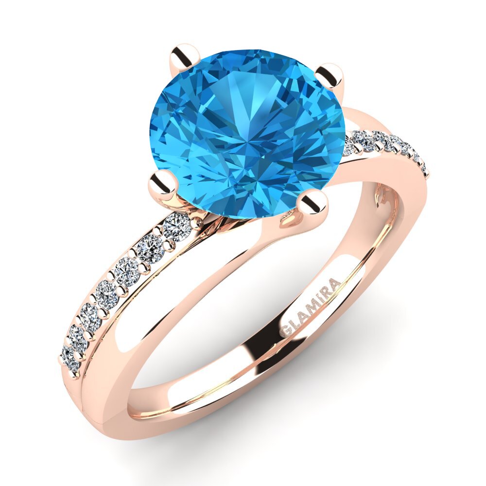14ct Rose Gold Engagement Ring Lia 3.0crt