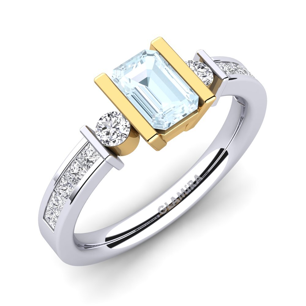 14ct White / Yellow Gold Engagement Ring Metis