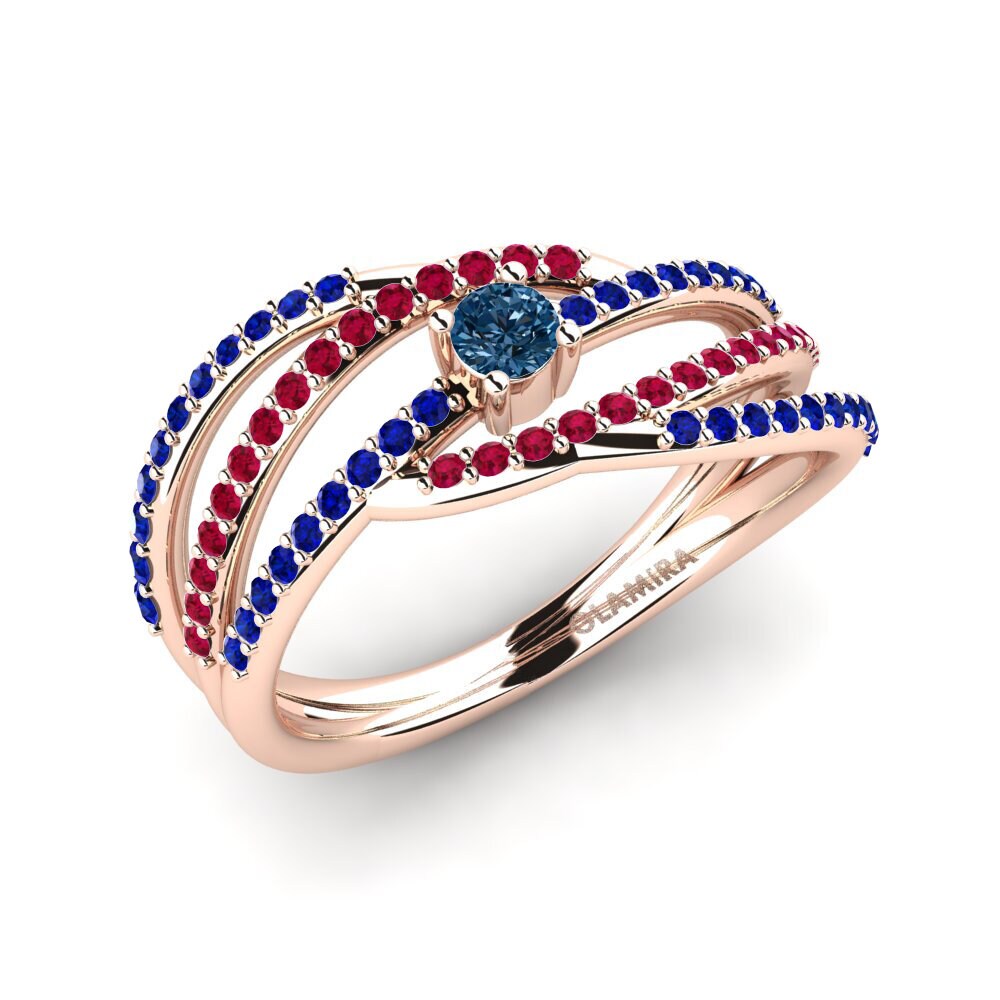 9K Rood Goud Verlovingsring Nadine