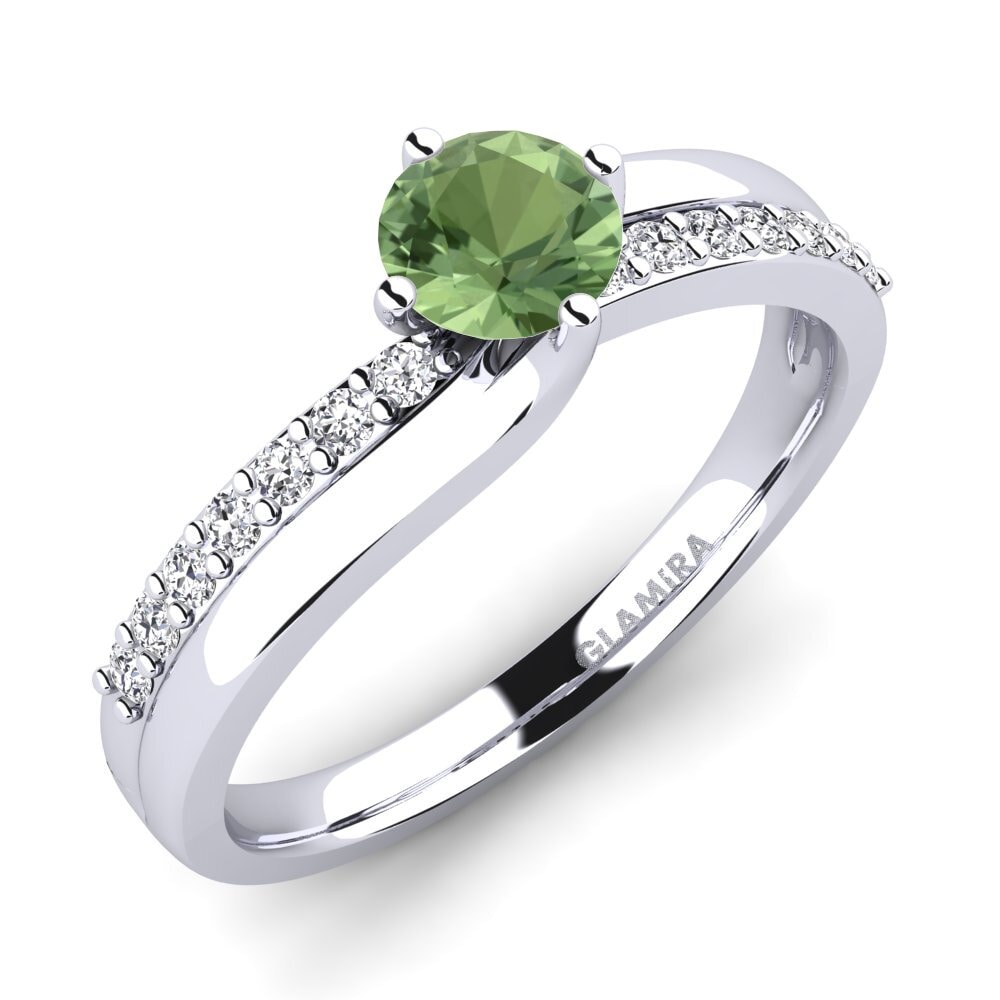 Green Sapphire Engagement Ring Lia 0.5crt