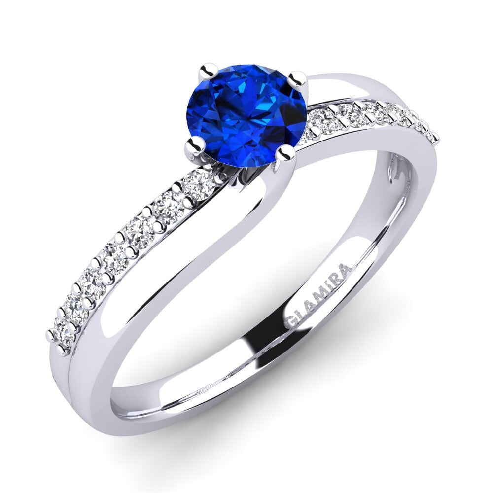 Sapphire (Lab Created) Engagement Ring Lia 0.5crt