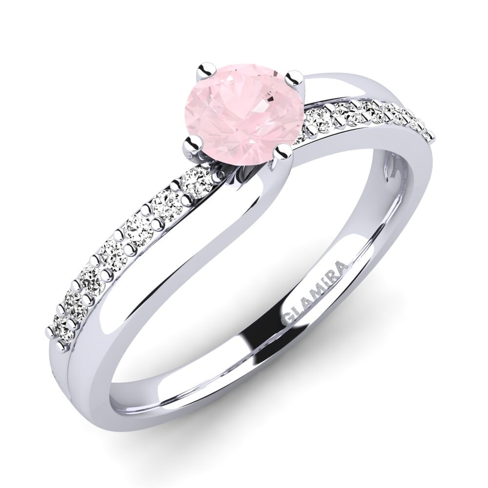 Rose Quartz Engagement Ring Lia 0.5crt