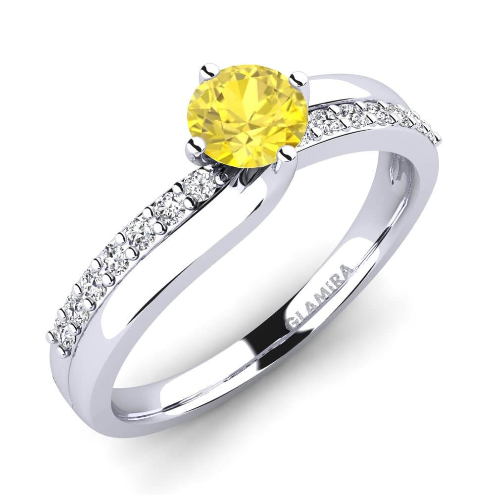 Yellow Sapphire Engagement Ring Lia 0.5crt