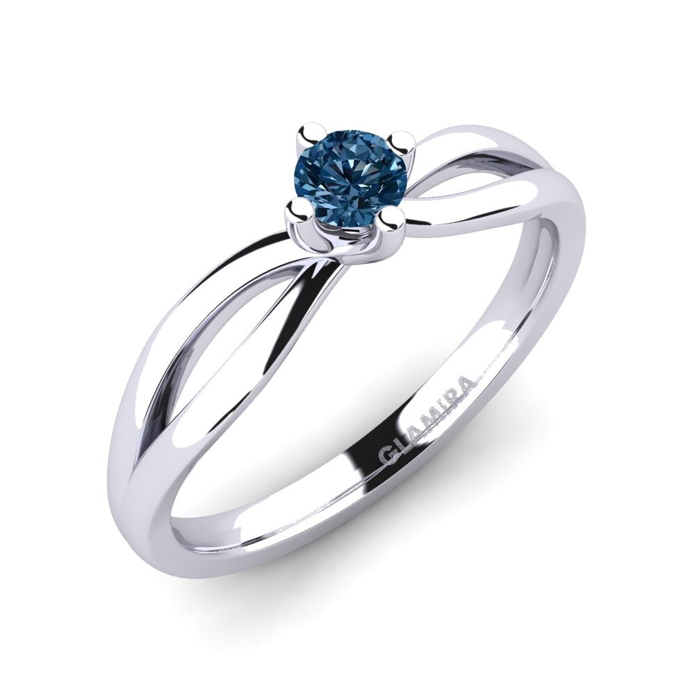 Blue Diamond Engagement Ring Layla 0.16 crt