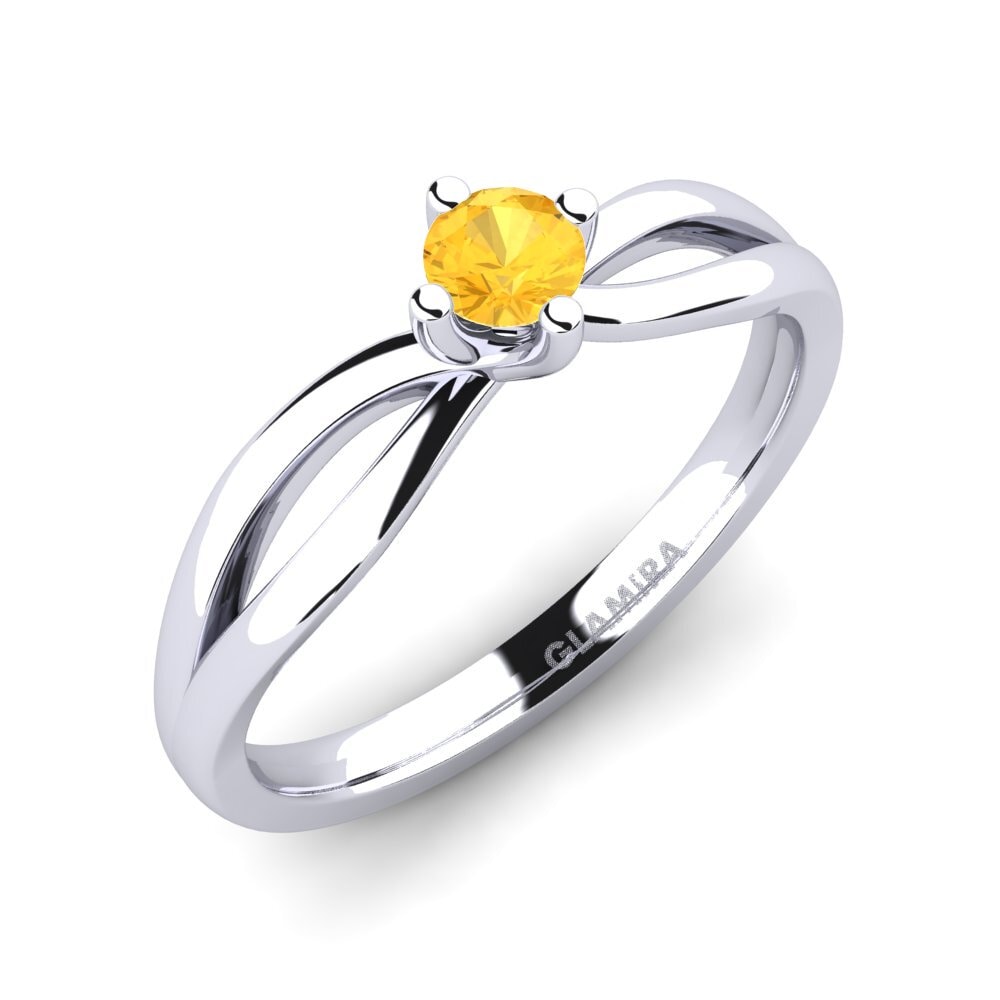 Citrine Engagement Ring Layla 0.16crt