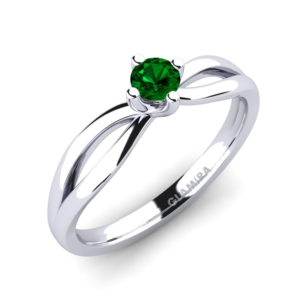 Green Zirconia Engagement Ring Layla 0.16crt