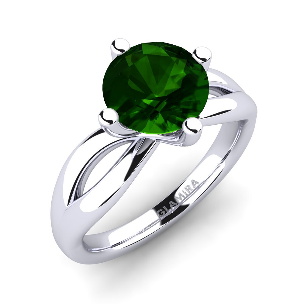 Tourmaline Verte Bague de fiançailles Layla 2.0crt