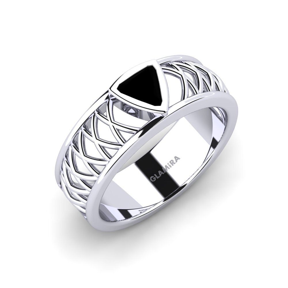 950 Platinum Black Onyx Men's Ring Layton