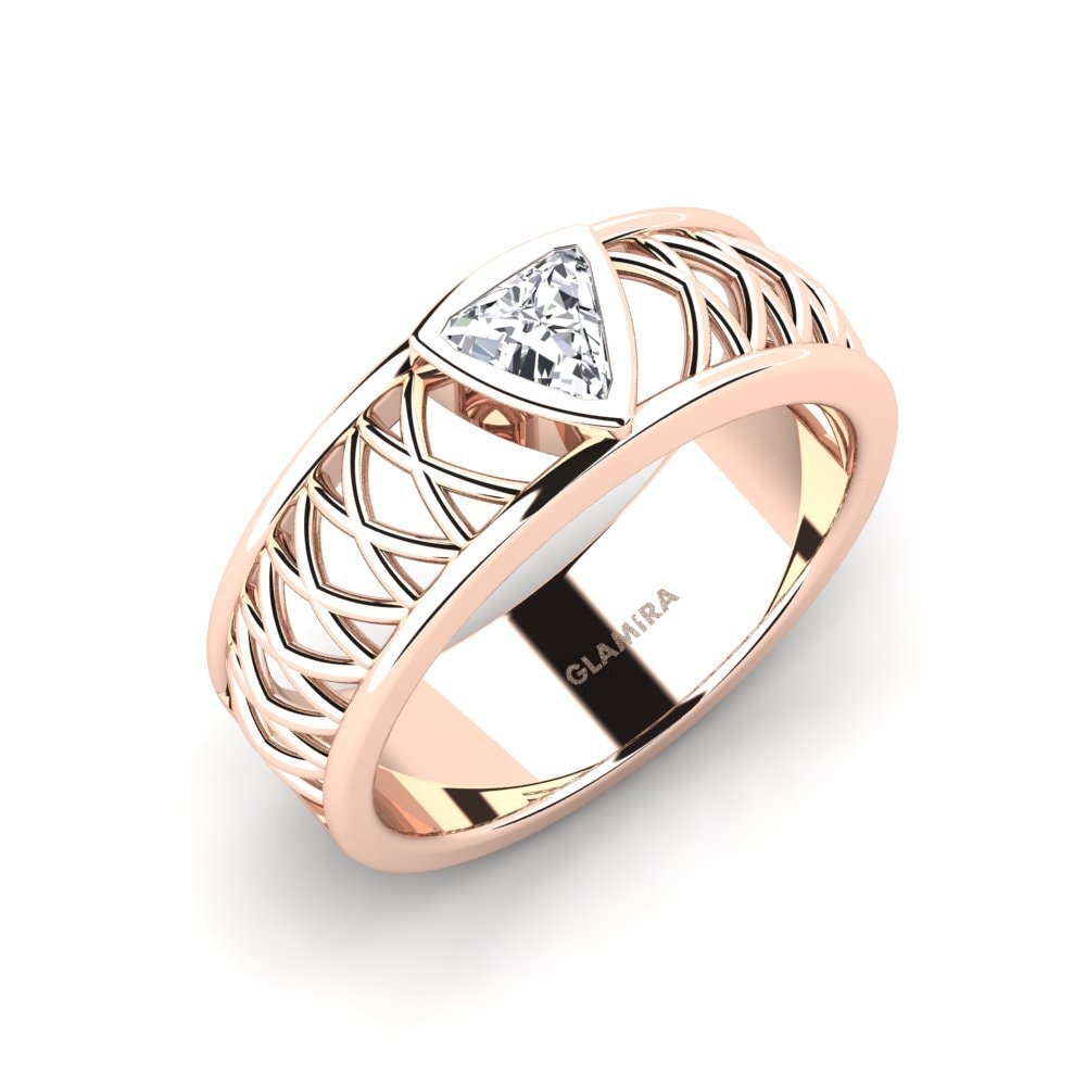 Oro Rosso 375 Diamante cresciuto in laboratorio Anello da uomo Layton